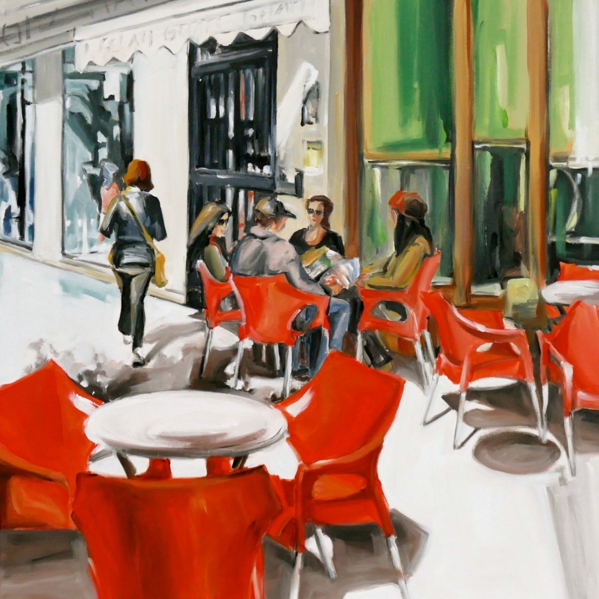 Verona - Straßencafe I                             
80x80 cm 