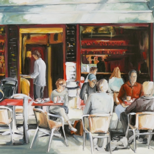 Straßencafe II         
80x120 cm                    