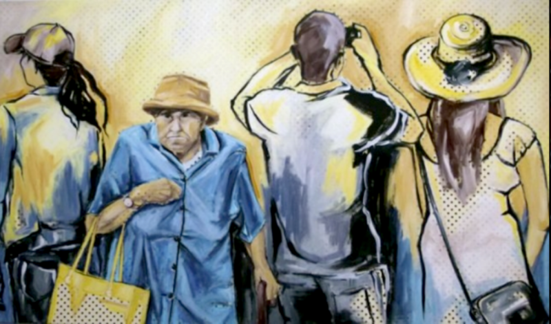 Sightseeing UND oft vergessen         
120x200cm 